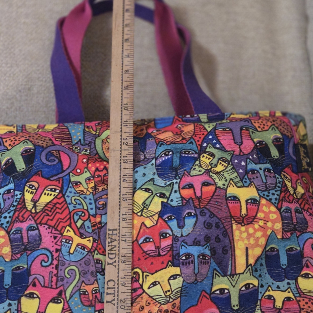 Colorful Cat Tote Bag – Fun, Bold, and Eye-Catching! 🐱 - Picture 3 of 12